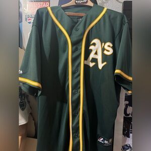Green Oakland Athletics Jersey by Majestic size 2XL